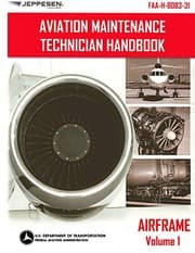 Tapa de Jeppesen Aviation Maintenance Technician Handbook Airframe Volume 1 FAA-H-8083-31