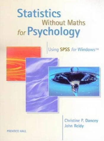 Tapa de Statistics without maths for psychology