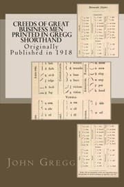 Tapa de Creeds of Great Business Men - Printed in Gregg Shorthand