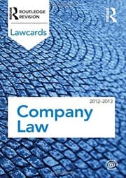 Tapa de Company Lawcards 2012-2013