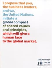 Tapa de United Nations Global Compact Annual Review