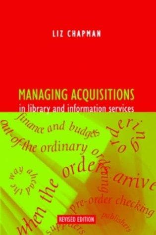 Tapa de Managing Acquisitions In Library And Information Services