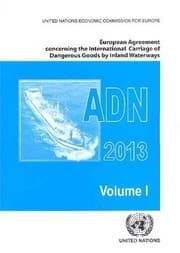Tapa de European Agreement Concerning the International Carriage of Dangerous Goods by Inland Waterways