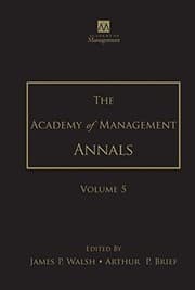 Tapa de The Academy of Management Annals, Volume 5