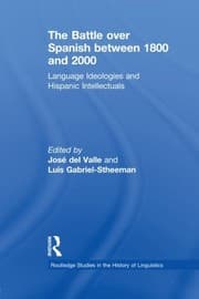 Tapa de The battle over spanish between 1800 and 2000