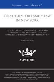 Tapa de Strategies for Family Law in New York, 2012 ed.
