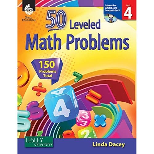 Tapa de 50 Leveled Math Problems Level 4