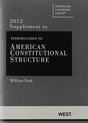 Tapa de Funk's Introduction to American Constitutional Structure, 2012 Supplement