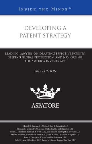 Tapa de Developing a Patent Strategy, 2012 ed.