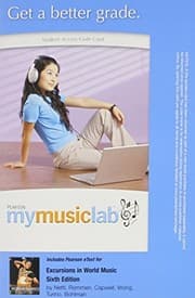 Tapa de MyMusicLab with Pearson eText -- Standalone Access Card -- for Excursions in World Music