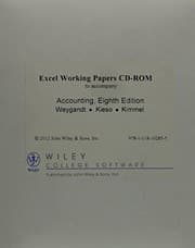 Tapa de Excel Working Papers CD to accompany Financial Accounting, 8e