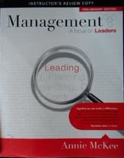 Tapa de Management, A Focus On Leaders, Preliminary Edition, Instructor Copy
