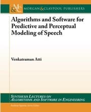 Tapa de Algorithms and Software for Predictive and Perceptual Modeling of Speech