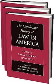 Tapa de The Cambridge History of Law in America 3 Volume Paperback Set