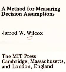 Tapa de A method for measuring decision assumptions