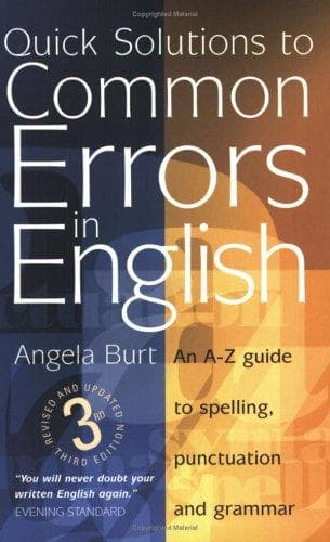 Tapa de Quick solutions to common errors in English