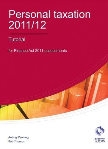 Tapa de Personal Taxation Tutorial 2011/12 2011/12