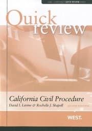 Tapa de Sum and Substance Quick Review on California Civil Procedure