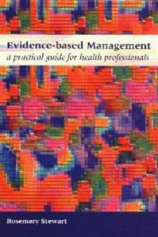 Tapa de Evidence-based Management: a Practical Guide for Health Professionals