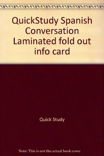 Tapa de QuickStudy Spanish Conversation Laminated fold out info card