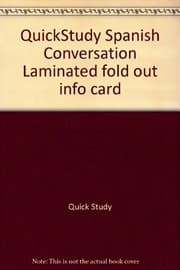 Tapa de QuickStudy Spanish Conversation Laminated fold out info card