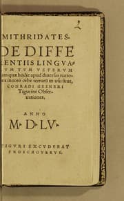 Tapa de Mithridates. De differentiis linguarum tum veterum tum quae hodie apud diuersas nationes in toto orbe terraru[m] in usu sunt