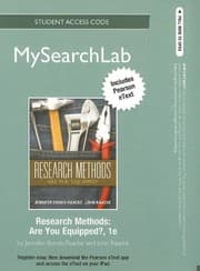 Tapa de MySearchLab with Pearson eText -- Standalone Access Card -- for Research Methods