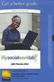 Tapa de MySocialWorkLab with Pearson eText -- Standalone Access Card -- for Essentials of Social Welfare