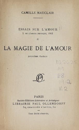 Tapa de Essais sur l'amour