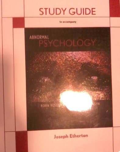 Tapa de Study Guide for Abnormal Psychology