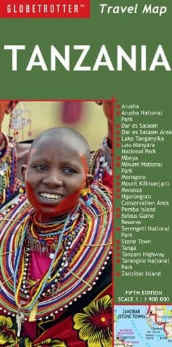 Tapa de Tanzania Travel Map, 5th