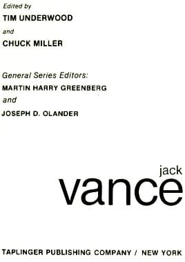 Tapa de Jack Vance