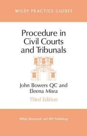 Tapa de Procedure in Civil Courts and Tribunals