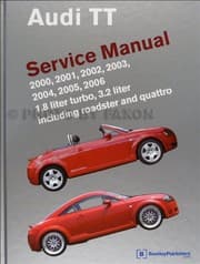 Tapa de 2000-2006 Audi TT Bentley Repair Shop Manual