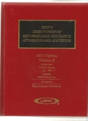 Tapa de Best's Directories of Recommended Insurance Attorneys and Adjusters