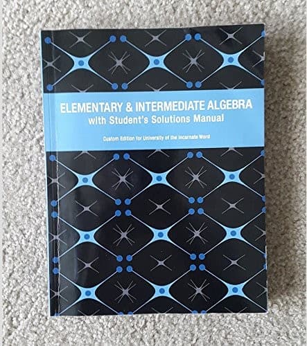 Tapa de Elementary & Intermediate Algebra with Students Solution Manual