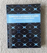 Tapa de Elementary & Intermediate Algebra with Students Solution Manual