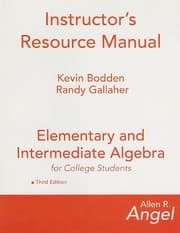 Tapa de Elementary and Intermediate Algebra for College Students Instructor's Resource Manual