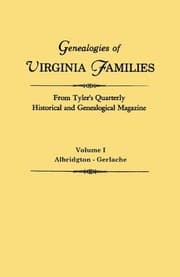 Tapa de Genealogies of Virginia Families From Tyler's Quarterly Historical and