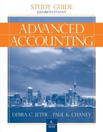 Tapa de Advanced Accounting, Study Guide with Working Papers in Excel