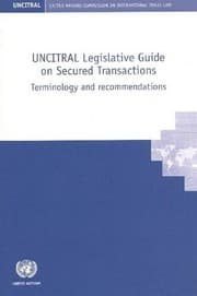 Tapa de Uncitral Legislative Guide on Secured Transactions