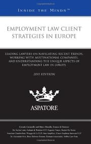Tapa de Employment Law Client Strategies in Europe, 2011 ed.