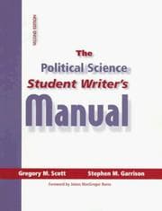 Tapa de The political science student writer's manual