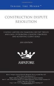 Tapa de Construction Dispute Resolution, 2011 ed.