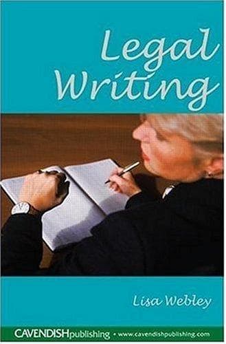 Tapa de Legal writing