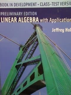 Tapa de Preliminary Edition Linear Algebra with Applications