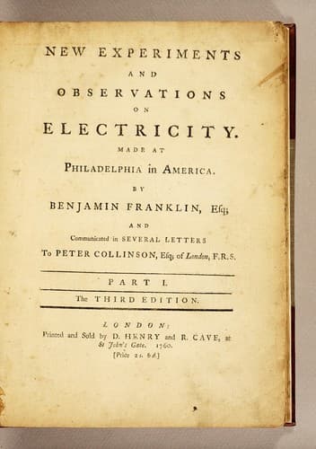 Tapa de New experiments and observations on electricity