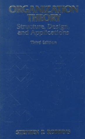 Tapa de Organization theory
