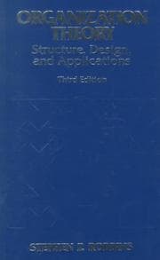 Tapa de Organization theory