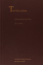 Tapa de The Leibniz-Stahl Controversy